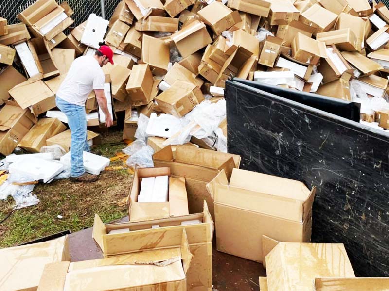 cardboard box removal in Augusta
